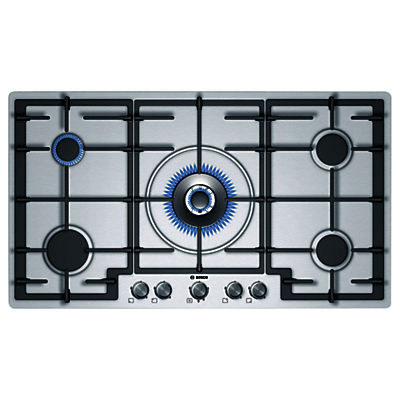 Bosch PCR915B91E Gas Hob, Brushed Steel